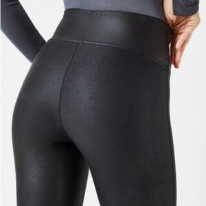 Spanx High-Waisted Black Leggings | Large